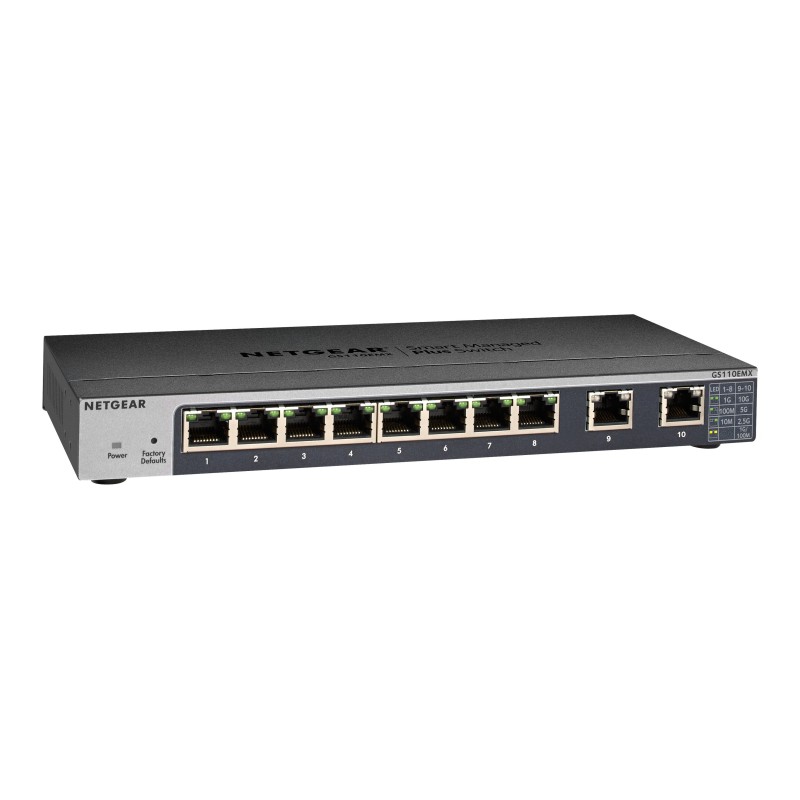 NETGEAR GS110EMX Géré L2 10G Ethernet (100 1000 10000) Noir