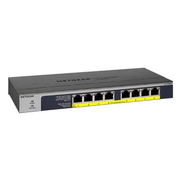 NETGEAR GS108PP Non-géré Gigabit Ethernet (10 100 1000) Connexion Ethernet, supportant l'alimentation via ce port (PoE) Noir