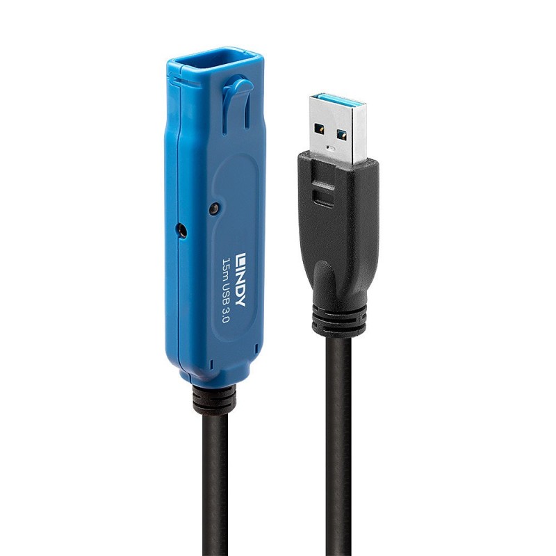 Lindy 43229 câble USB USB 3.2 Gen 1 (3.1 Gen 1) 15 m USB A Noir