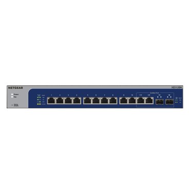 NETGEAR XS512EM Géré L2 10G Ethernet (100 1000 10000) 1U Bleu, Gris