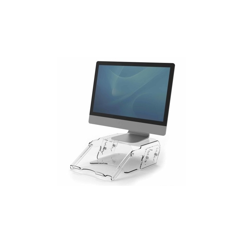 Fellowes Support moniteur ajustable avec porte-documents Clarity