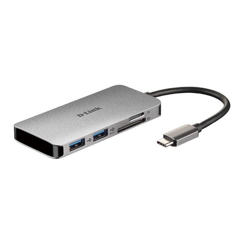 D-Link DUB-M610 station d'accueil Avec fil USB 3.2 Gen 1 (3.1 Gen 1) Type-C Aluminium, Noir