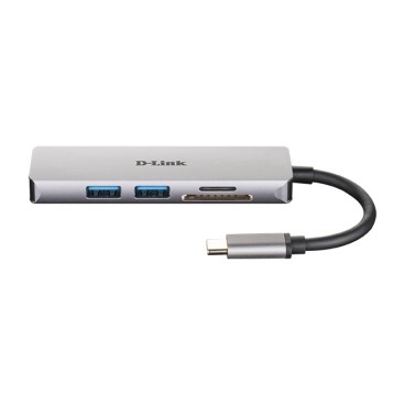 D-Link DUB-M530 station d'accueil Avec fil USB 3.2 Gen 1 (3.1 Gen 1) Type-C Aluminium, Noir