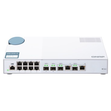 QNAP QSW-M408-2C commutateur réseau Géré L2 10G Ethernet (100 1000 10000) Blanc