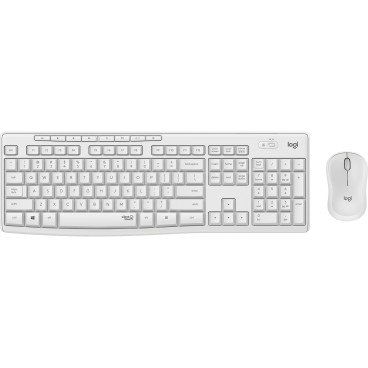 Logitech MK295 Silent Wireless Combo clavier Souris incluse Bureau RF sans fil AZERTY Français Blanc