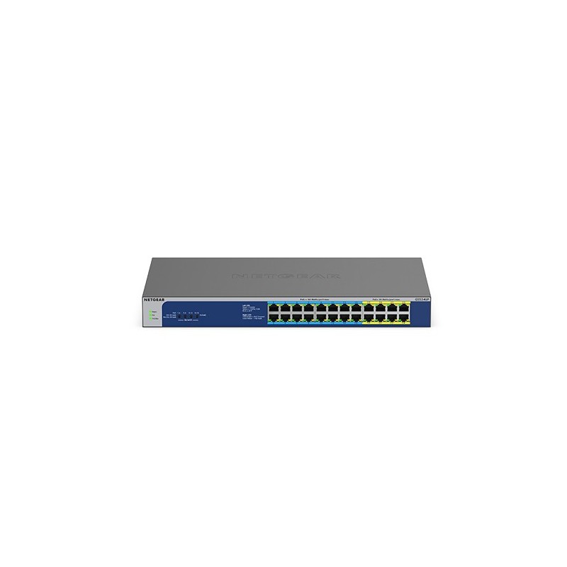 NETGEAR GS524UP Non-géré Gigabit Ethernet (10 100 1000) Connexion Ethernet, supportant l'alimentation via ce port (PoE) Gris