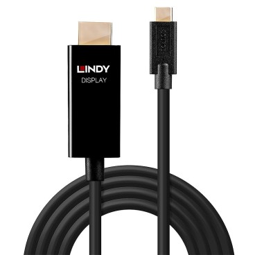 Lindy 43292 câble vidéo et adaptateur 2 m USB Type-C HDMI Type A (Standard) Noir