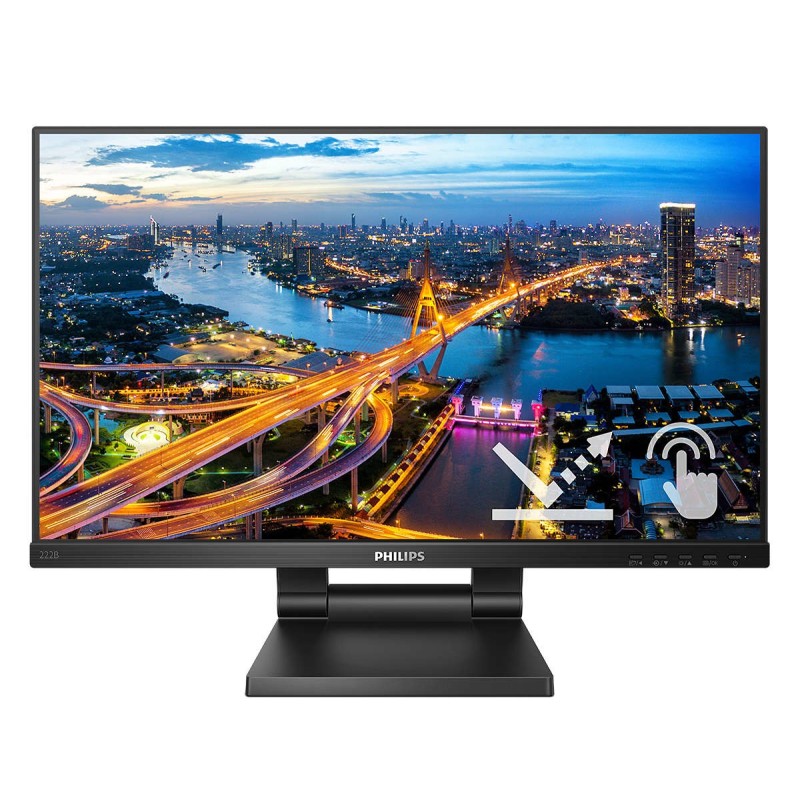 Philips B Line 222B1TC 00 écran plat de PC 54,6 cm (21.5") 1920 x 1080 pixels Full HD LED Écran tactile Noir