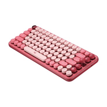 Logitech POP Keys Wireless Mechanical Keyboard With Emoji Keys clavier Universel Bluetooth AZERTY Français Rose