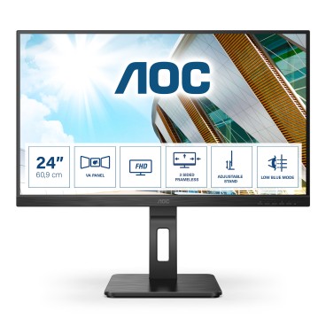 AOC P2 24P2QM LED display 60,5 cm (23.8") 1920 x 1080 pixels Full HD Noir