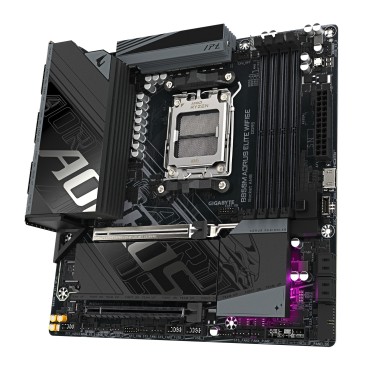 GIGABYTE B850M AORUS ELITE WIFI6E Carte mère - Processeurs AMD Ryzen série 9000, VRM numérique 12+2+2 phases, jusqu'à 8200 MHz