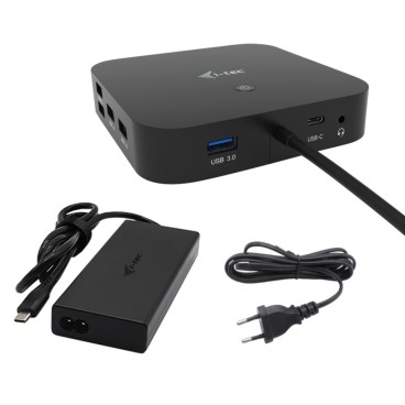 i-tec USB-C HDMI Dual DP Docking Station with Power Delivery 100 W + Universal Charger 100 W