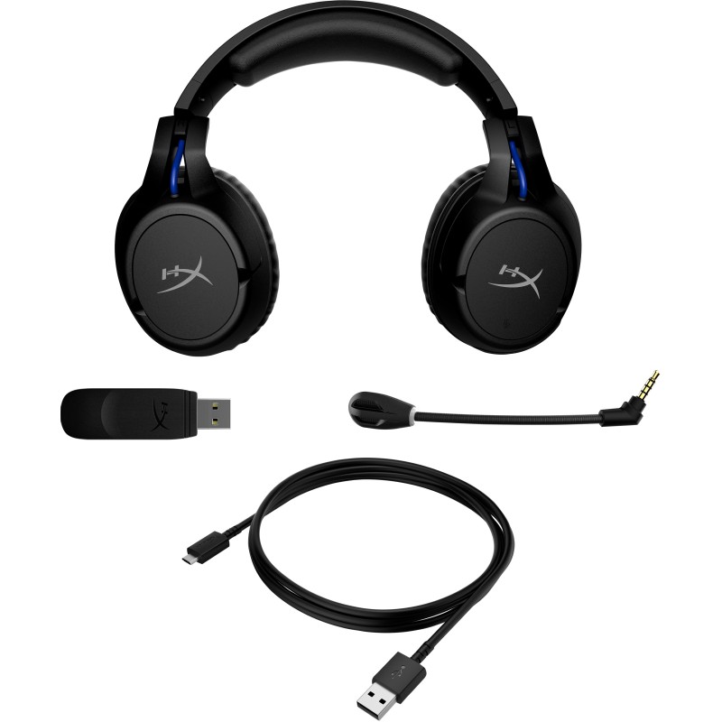 HyperX Cloud Flight - Casque de jeu sans fil (noir-bleu) - PS5-PS4