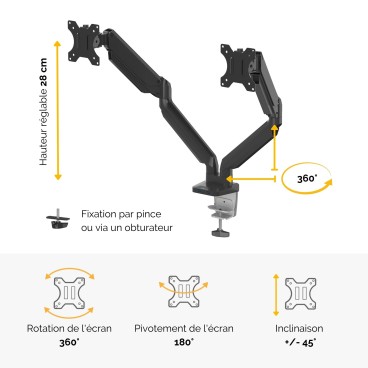 Fellowes Platinum Series Bras porte-écrans double