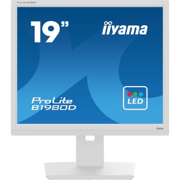 iiyama ProLite B1980D-W5 écran plat de PC 48,3 cm (19") 1280 x 1024 pixels SXGA LCD Blanc