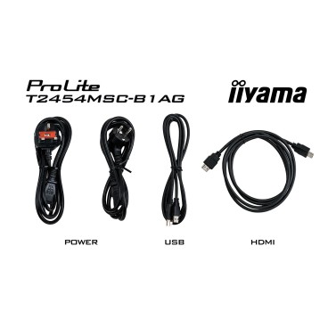 iiyama ProLite T2454MSC-B1AG écran plat de PC 60,5 cm (23.8") 1920 x 1080 pixels Full HD LED Écran tactile Multi-utilisateur