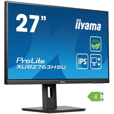 iiyama ProLite XUB2763HSU-B1 écran plat de PC 68,6 cm (27") 1920 x 1080 pixels Full HD LED Noir