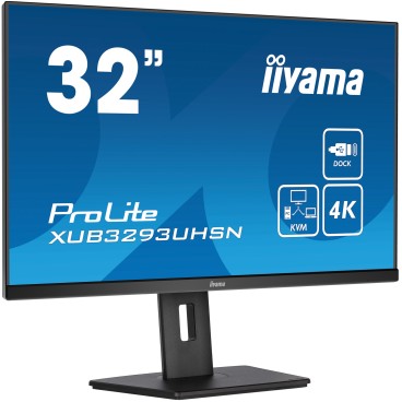 iiyama ProLite XUB3293UHSN-B5 écran plat de PC 80 cm (31.5") 3840 x 2160 pixels 4K Ultra HD LCD Noir