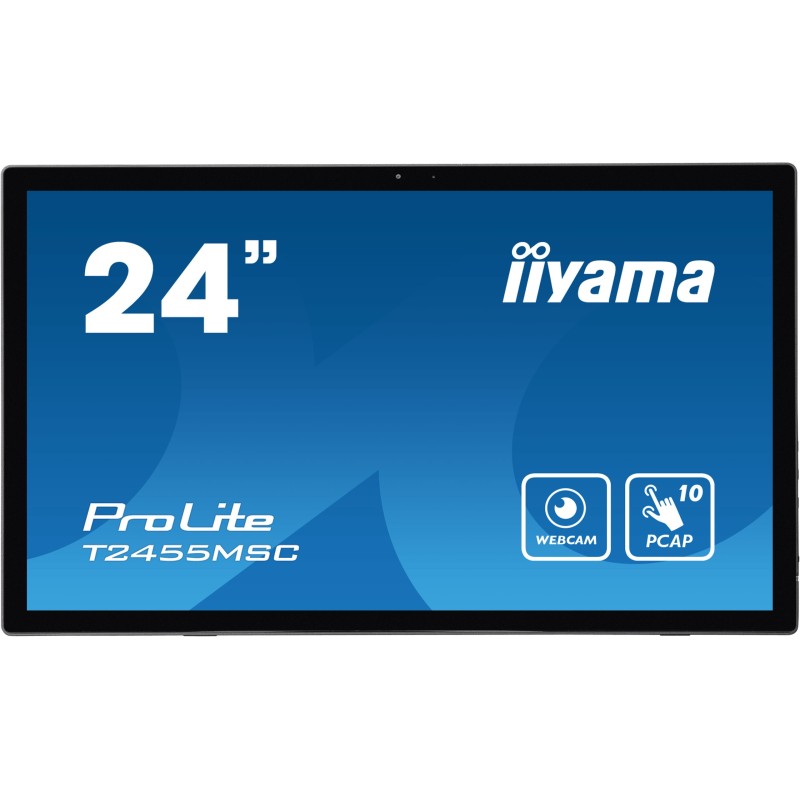 iiyama T2455MSC-B1 affichage de messages Écran plat de signalisation numérique 61 cm (24") LED 400 cd m² Full HD Noir Écran