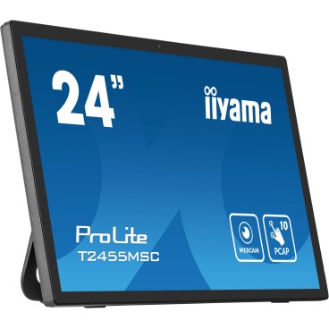 iiyama T2455MSC-B1 affichage de messages Écran plat de signalisation numérique 61 cm (24") LED 400 cd m² Full HD Noir Écran