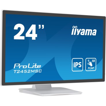 iiyama ProLite écran plat de PC 60,5 cm (23.8") 1920 x 1080 pixels Full HD LCD Écran tactile Multi-utilisateur Blanc