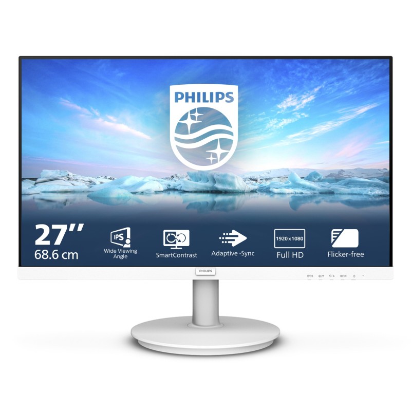 Philips V Line 271V8AW 00 écran plat de PC 68,6 cm (27") 1920 x 1080 pixels Full HD LCD Blanc