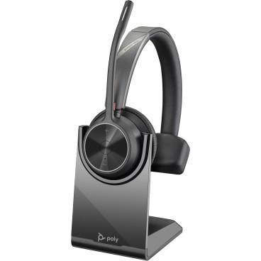 POLY Micro-casque monaural Voyager 4310 UC + adaptateur USB-A BT700 + base de chargement