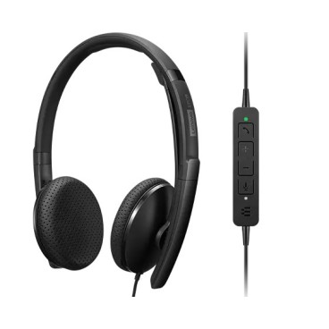 Lenovo 4XD1M39028 écouteur casque Avec fil Arceau USB Type-C Noir