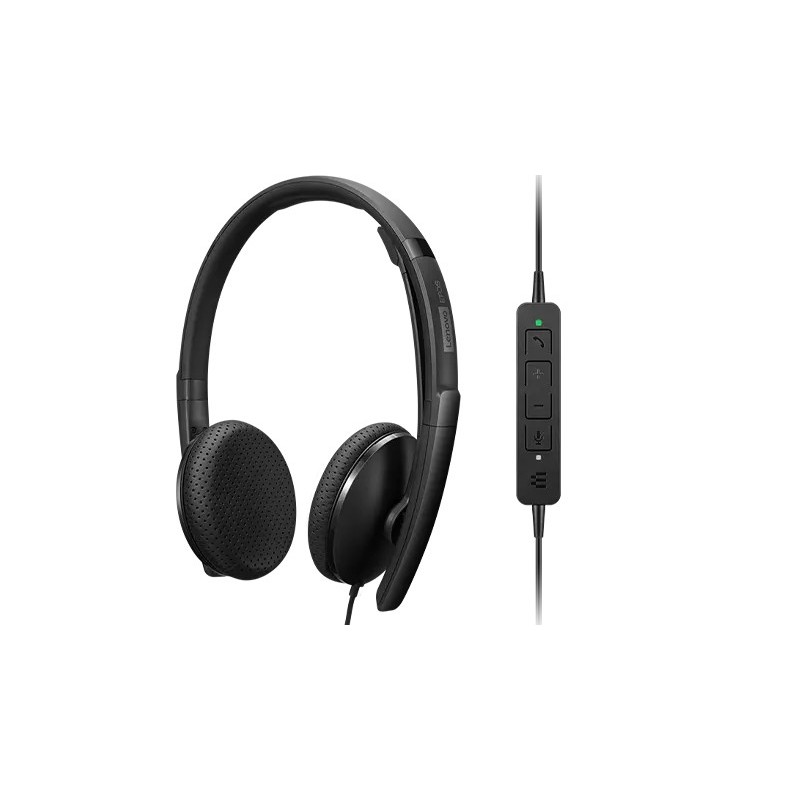 Lenovo 4XD1M39028 écouteur casque Avec fil Arceau USB Type-C Noir