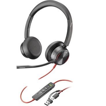 POLY Micro-casque Blackwire 8225 stéréo USB-C + adaptateur USB-C A