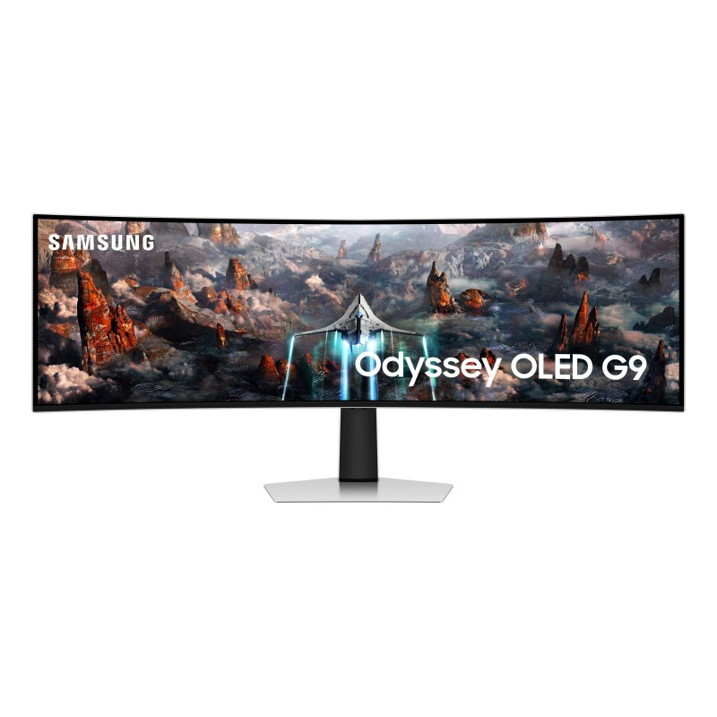 Samsung G93SC écran plat de PC 124,5 cm (49") 5120 x 1440 pixels Dual QHD OLED Argent