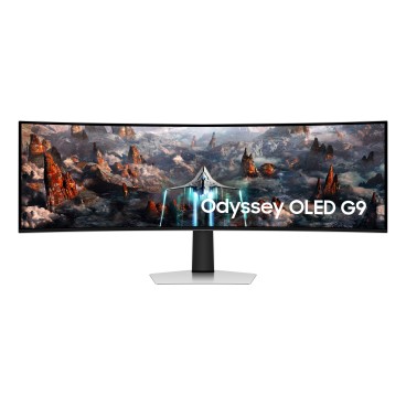 Samsung G93SC écran plat de PC 124,5 cm (49") 5120 x 1440 pixels Dual QHD OLED Argent