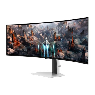 Samsung G93SC écran plat de PC 124,5 cm (49") 5120 x 1440 pixels Dual QHD OLED Argent