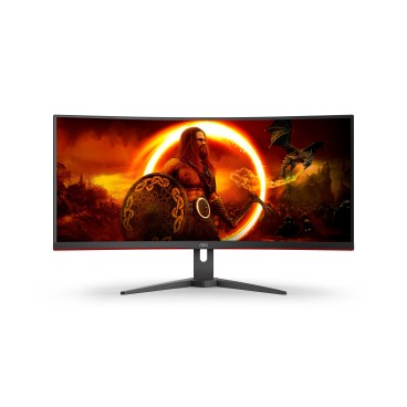 AOC G2 CU34G2XE BK LED display 86,4 cm (34") 3440 x 1440 pixels Wide Quad HD LCD Noir, Rouge