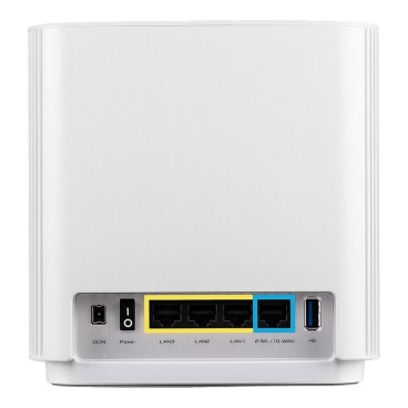 ASUS ZenWiFi AX XT8 (W-1-PK) routeur sans fil Gigabit Ethernet Tri-bande (2,4 GHz   5 GHz   5 GHz) Blanc