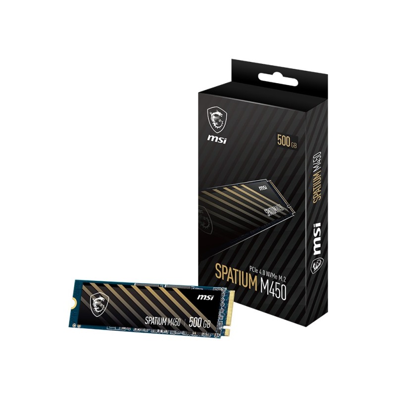 MSI SPATIUM M450 PCIe 4.0 NVMe M.2 500GB 500 Go PCI Express 4.0 3D NAND