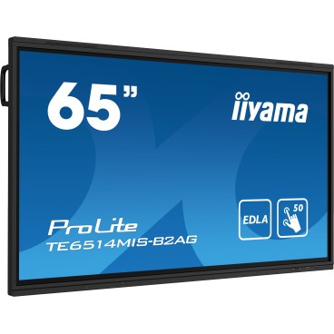 iiyama PROLITE TE6514MIS-B2AG Écran plat de signalisation numérique 165,1 cm (65") LCD Wifi 435 cd m² 4K Ultra HD Noir Écran