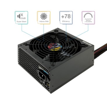 TooQ TQAPOLO-750SP unité d'alimentation d'énergie 750 W 20+4 pin ATX ATX Noir