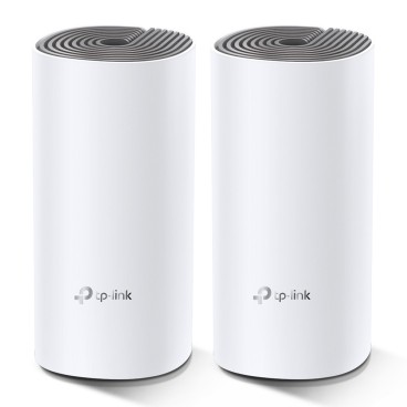 TP-Link Deco E4 (2-pack) Bi-bande (2,4 GHz   5 GHz) Wi-Fi 5 (802.11ac) Blanc, Gris Interne