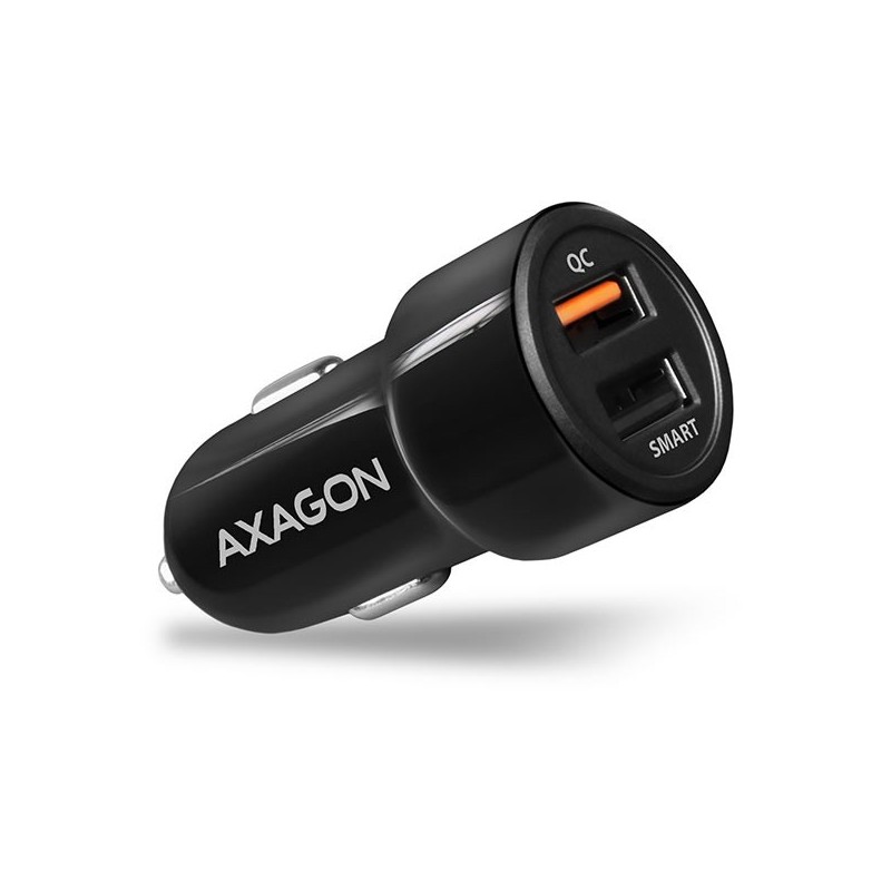 Axagon PWC-QC5 chargeur d'appareils mobiles Smartphone, Tablette Noir Allume-cigare Charge rapide Auto