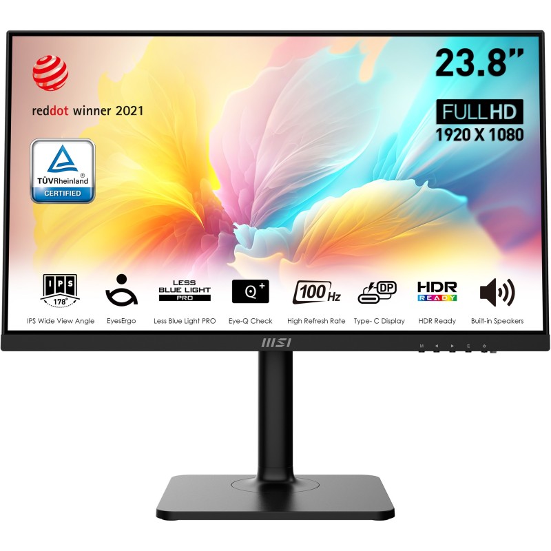 MSI Modern MD2412P écran plat de PC 60,5 cm (23.8") 1920 x 1080 pixels Full HD LED Noir