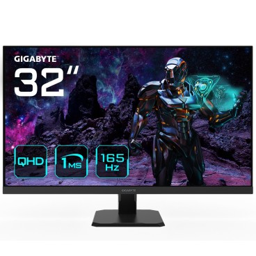 GIGABYTE GS32Q Moniteur de jeu 31,5" QHD - 2560 x 1440, 165Hz, 1ms, 300 cd m², FreeSync Premium, HDR Ready, HDMI 2.0,