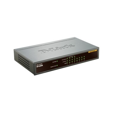 D-Link DES-1008PA commutateur réseau Non-géré Fast Ethernet (10 100) Connexion Ethernet, supportant l'alimentation via ce port