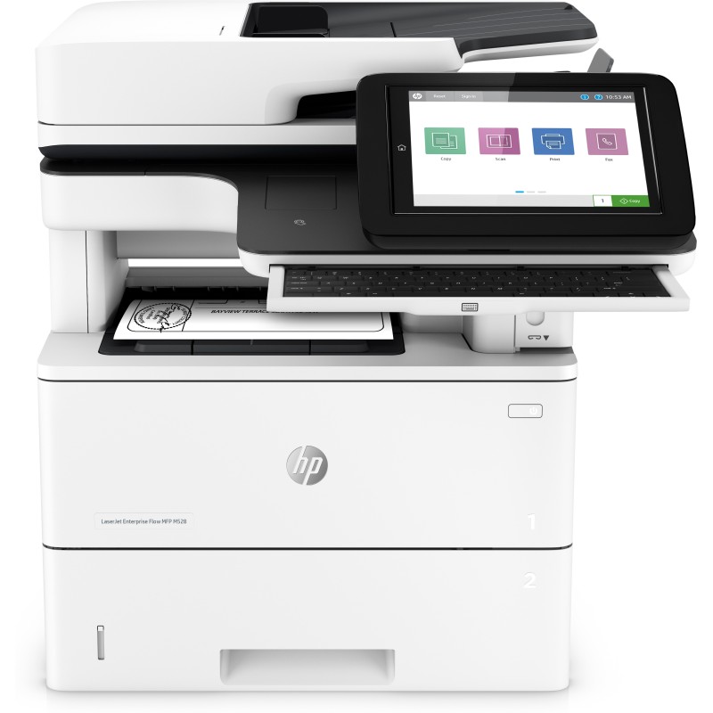 HP LaserJet Enterprise Flow Imprimante multifonction M528z, Impression, copie, scan, fax, Impression USB en façade Numérisation