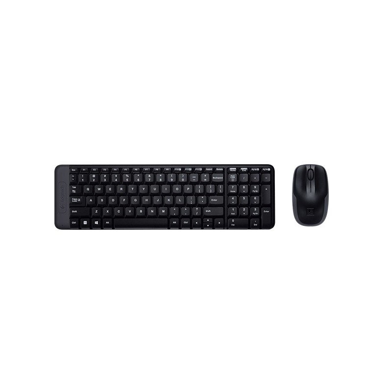 Logitech Wireless Combo MK220 clavier Souris incluse Bureau USB Français Noir