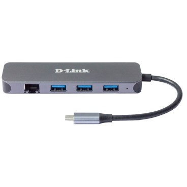 D-Link Hub USB-C 5-en-1 avec Gigabit Ethernet alimentation DUB-2334