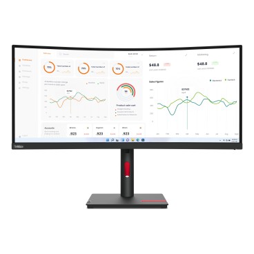 Lenovo ThinkVision T34w-30 LED display 86,4 cm (34") 3440 x 1440 pixels Wide Quad HD Noir