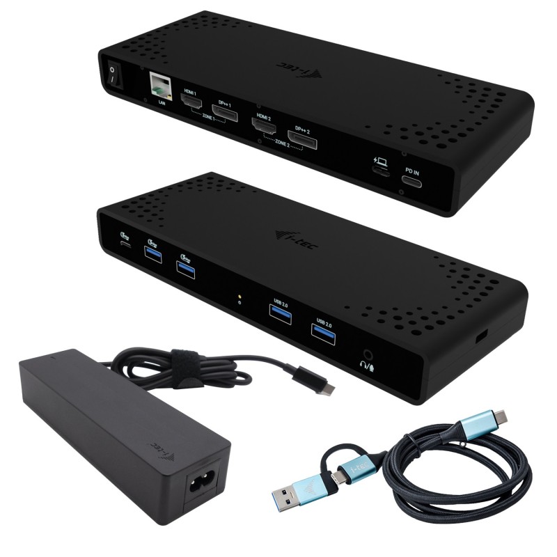 i-tec Universal Dual 4K Display Docking Station + Power Delivery 85W