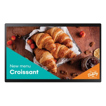 Samsung QB24C-T Écran plat de signalisation numérique 61 cm (24") LED Wifi 250 cd m² Full HD Noir Écran tactile Intégré dans le