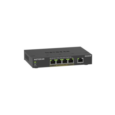 NETGEAR GS305Pv3 Non-géré Gigabit Ethernet (10 100 1000) Connexion Ethernet, supportant l'alimentation via ce port (PoE) Noir